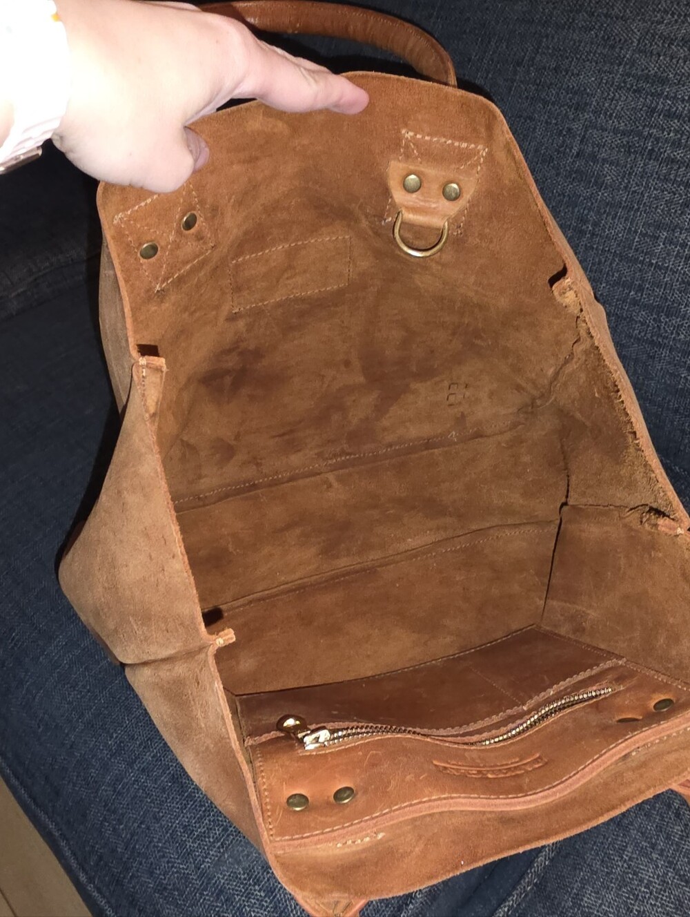 Parker Clay Merkato Signature Tote Rust Brown Ethiopian Leather Large Shopper - Picture 4 of 7